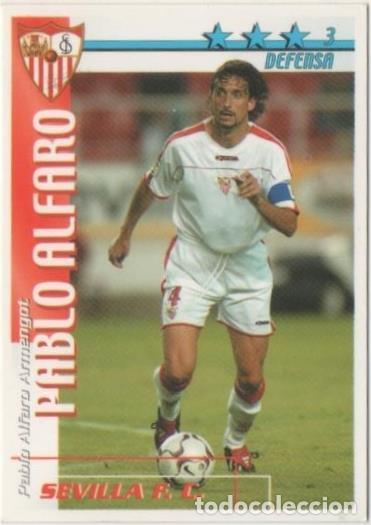 Sports collectibles: Cromo E00140: Fichas de la Liga 2003, Pablo Alfaro: Sevilla F. C. Defensa - LFP