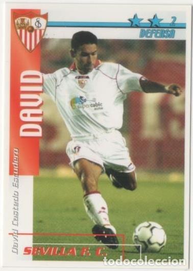 Colecionismo desportivo: Cromo E00134: Fichas de la Liga 2003, David: Sevilla F.C. Defensa - LFP