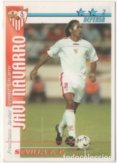 Coleccionismo deportivo: Cromo E00130: Fichas de la Liga 2003, Javi Navarro: Sevilla F. C Defensa - LFP
