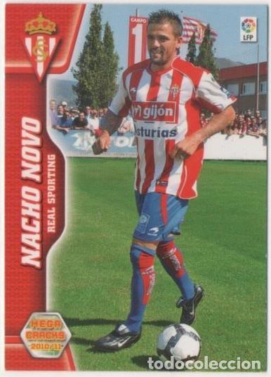 Collectionnisme sportif: Cromo E00458: Album 1-Mega Cracks 2010-11, Nacho Novo: R.Sporting de Gij&oacute;n. Delantero - LFP