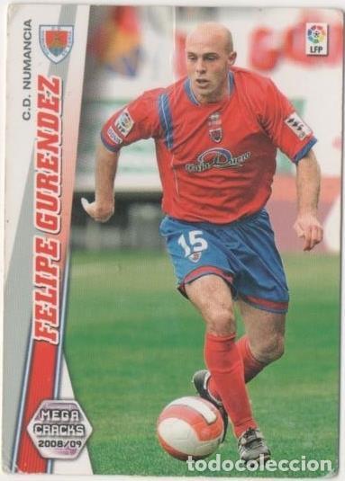 Coleccionismo deportivo: Cromo E00562: Album 2-Mega Cracks 2008-09, Felipe Gurendez: C.D. Numancia. Medio - LFP