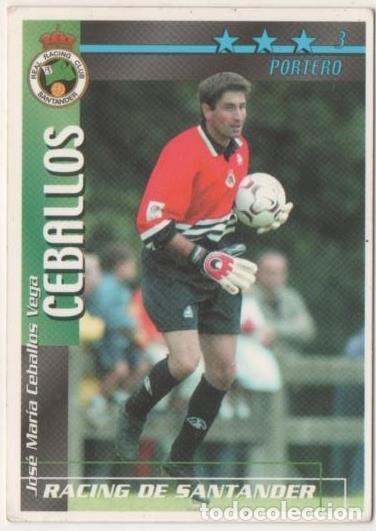 Collectionnisme sportif: Cromo E00292: Fichas de la Liga 2003, Ceballos: Racing de Santander. Portero - LFP