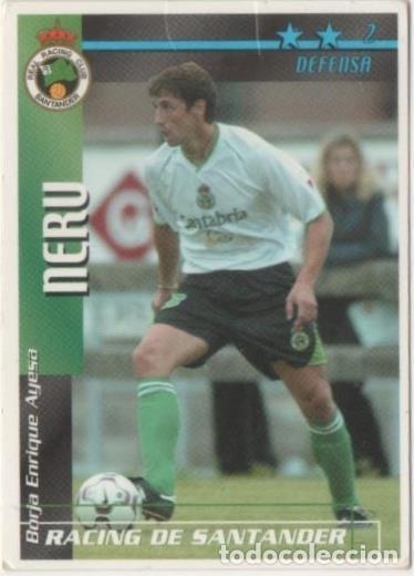 Colecionismo desportivo: Cromo E00294: Fichas de la Liga 2003, Neru: Racing de Santander. Defensa - LFP