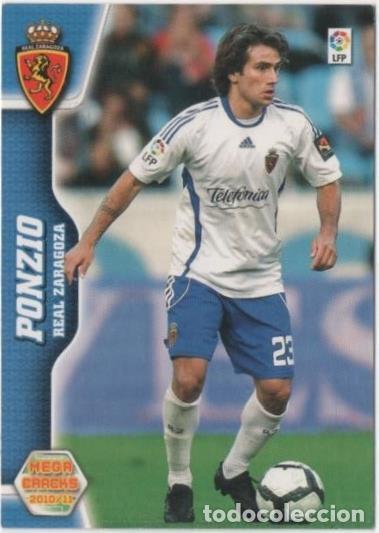 Colecionismo desportivo: Cromo E00357: Mega Cracks 2010-11, Ponzio: Real Zaragoza. Defensa - LFP
