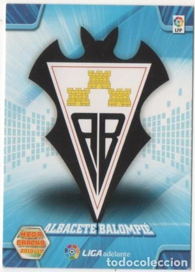 Colecionismo desportivo: Cromo E00413: Mega Cracks 2010-11, Escudo Albacete Balompi&eacute; - LFP