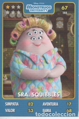 Colecionismo desportivo: Cromo E001378: Trading Cards. Disney. Pixar. Monstruos University n&ordm; 67, Sra. Squibbles - Disney-Pix