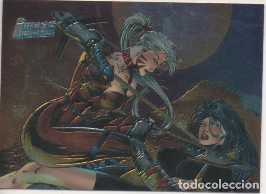 Coleccionismo deportivo: Cromo E001281: Trading Cards. Wild C.A.T.S. n&ordm; 28, Zealot and Woodoo - Jim Lee, Scott Williams