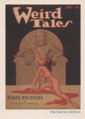 Collectionnisme sportif: Cromo E002004: Trading Cards. Weird Tales n&ordm; 3. Black Colossus - Margaret Brundage