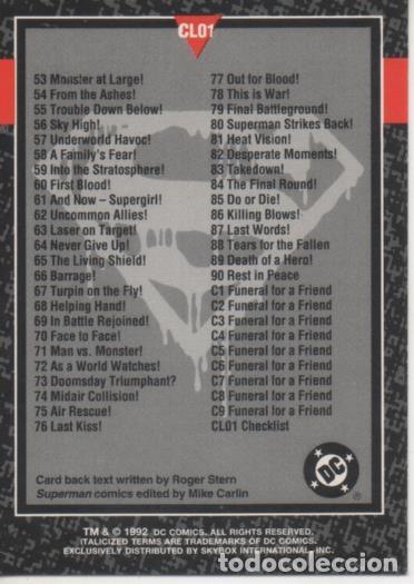 Colecionismo desportivo: Cromo E002089: Trading Cards. Batman Checklist - Varios