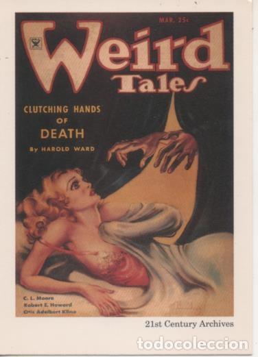 Colecionismo desportivo: Cromo E002025: Trading Cards. Weird Tales n&ordm; 25, Clutching Hands od Death - Margaret Brundage
