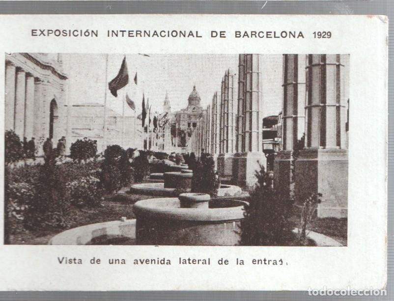 Colecionismo desportivo: Cromo numero 06: Exposicion Internacional de Barcelona 1929: Vista avenida lateral de las entradas
