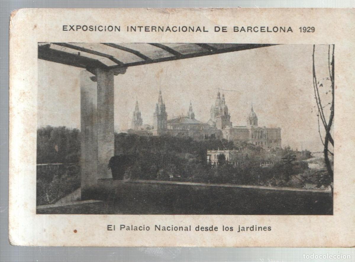 Colecionismo desportivo: Cromo numero 37: Exposicion Internacional de Barcelona 1929: El Palacio Nacional desde los jardines