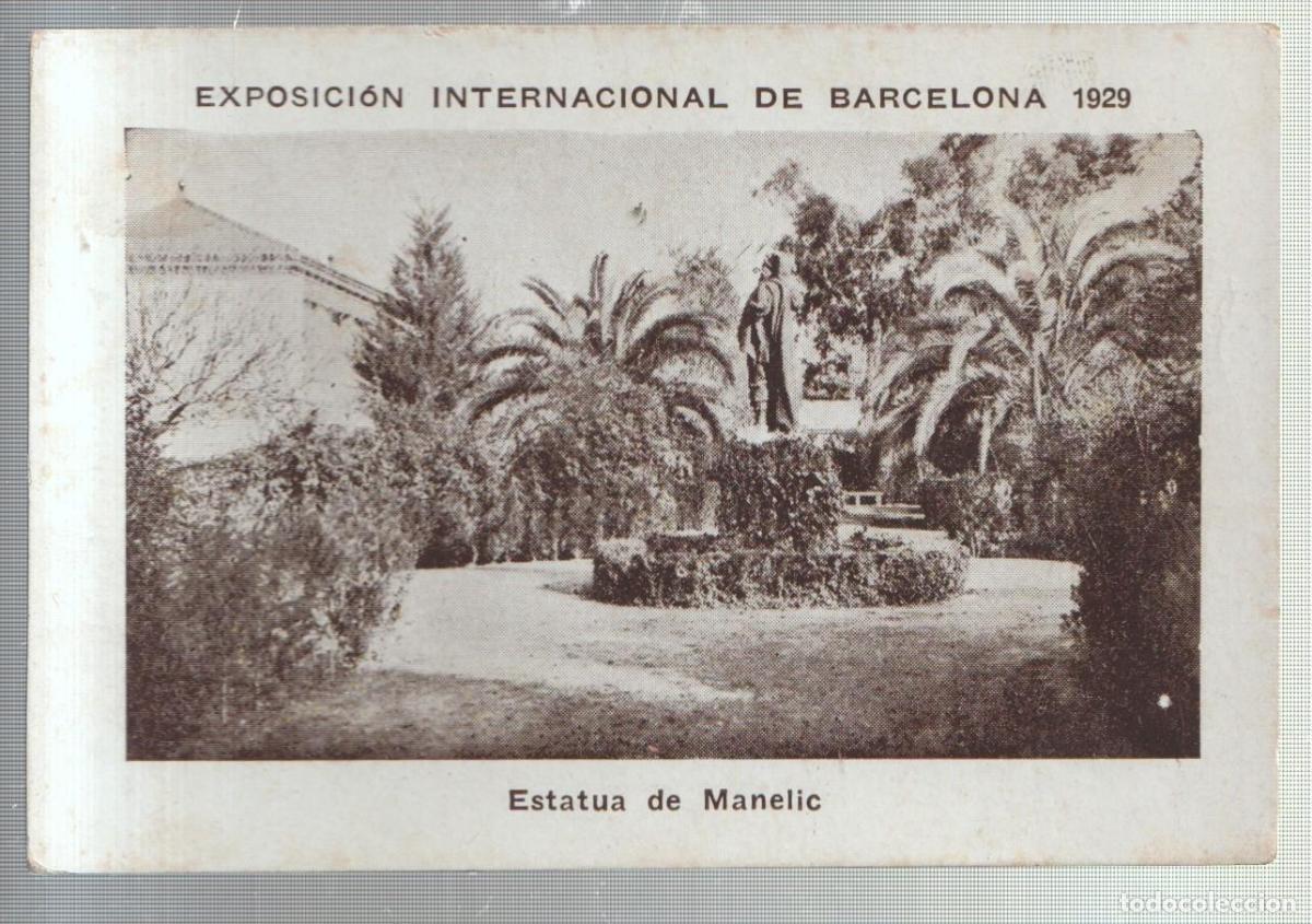 Colecionismo desportivo: Cromo numero 41: Exposicion Internacional de Barcelona 1929: Estatua de Manelic - Varios
