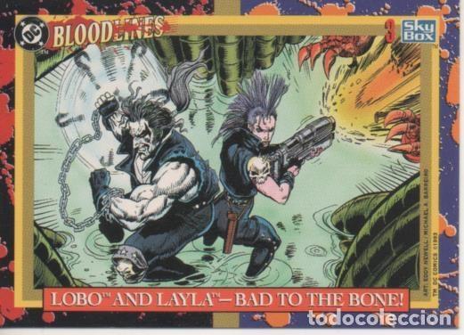 Colecionismo desportivo: Cromo E002150: Trading Cards: DC Bloodlines n&ordm; 3. Lobo and Layaltm-Ba to the Bone! - Varios