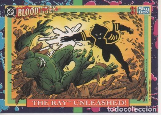 Colecionismo desportivo: Cromo E002175: Trading Cards. DC Bloodline n&ordm; 31. The Ray Unleashed - Varios