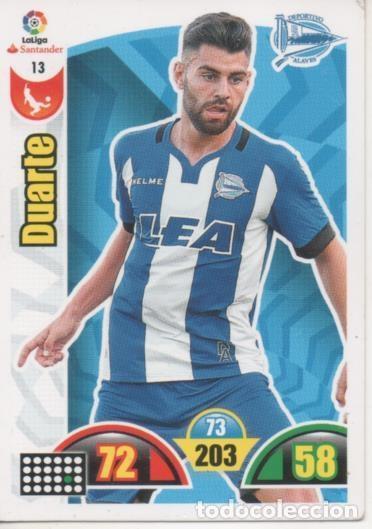Collezionismo sportivo: Cromo E002855: Trade Card Game Adrenalyn. Liga 2017-18, Duarte. Deportivo Alav&eacute;s - LFP