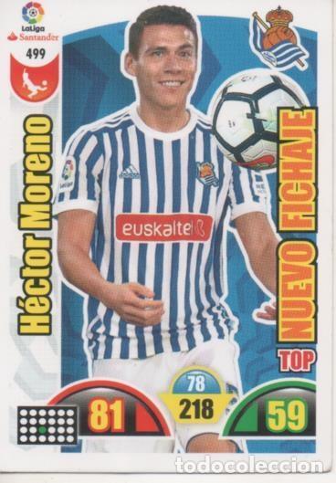 Colecionismo desportivo: Cromo E003013: Trade Card Game Adrenalyn. Liga 2017-18, Nuevo Fichaje. H&eacute;ctror Moreno. Real Sociedad