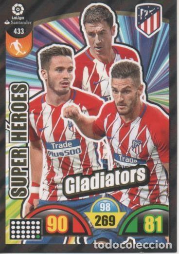Collezionismo sportivo: Cromo E003003: Trade Card Game Adrenalyn. Liga 2017-18, Super H&eacute;roes. Gladiators. C.A. De Madrid - L