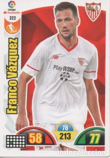 Collezionismo sportivo: Cromo E002956: Trade Card Game Adrenalyn. Liga 2017-18, Franco V&aacute;zquez. Sevilla F.C. - LFP