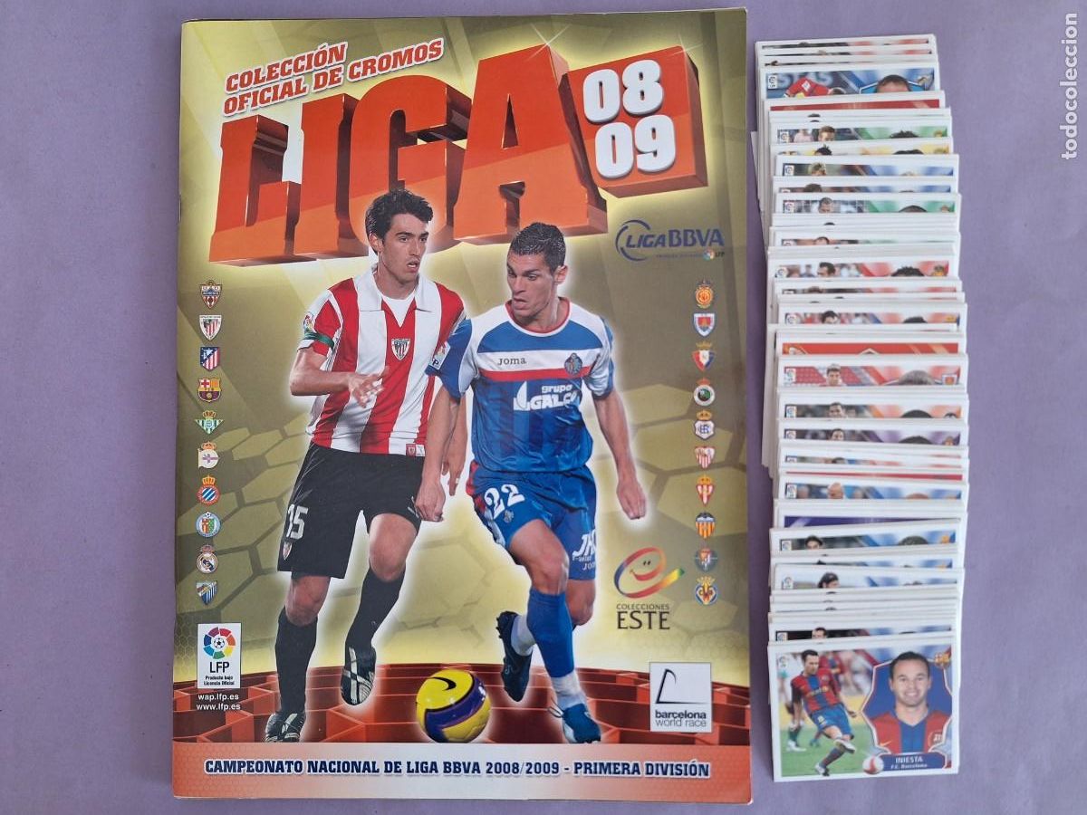 Coleccionismo deportivo: ALBUM CROMOS FUTBOL LIGA 2008 2009 08 09 CONTIENE 188 CROMOS PEGADOS MAS 146 PARA PEGAR ESTE