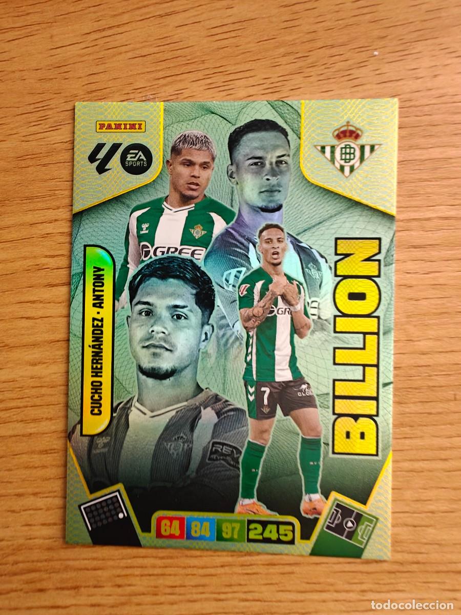 Coleccionismo deportivo: Cucho Hern&aacute;ndez / Antony Adrenalyn XL 25 26 Edici&oacute;n Limitada 04 Billion Real Betis 2025 2026