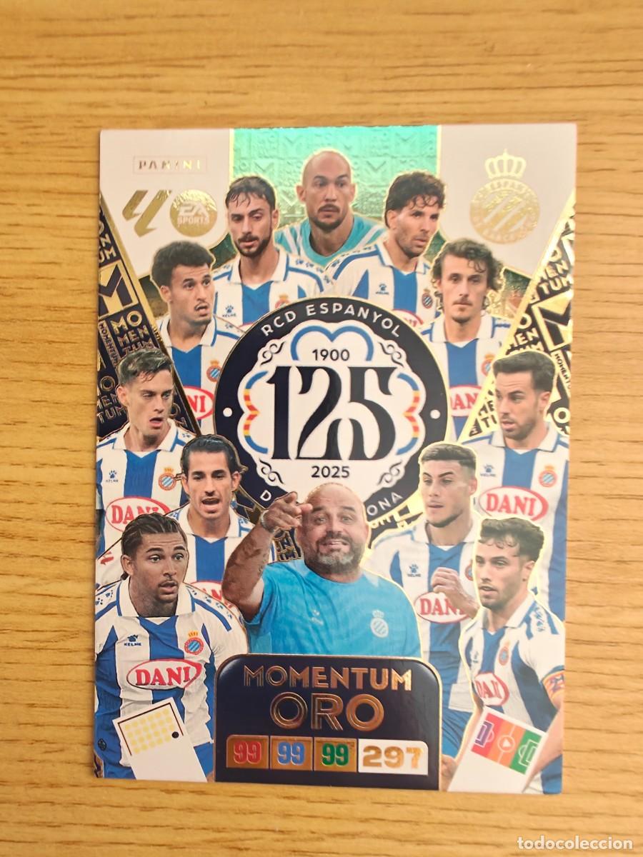 Coleccionismo deportivo: Momentum Oro Espanyol &rdquo;125 Aniversario&rdquo; Adrenalyn XL 25 26 RCD Espanyol 2025 2026