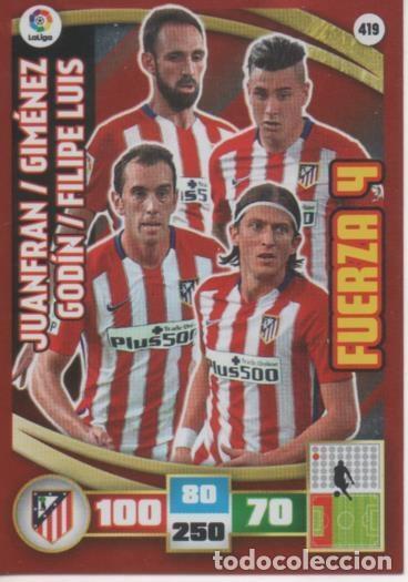 Collectionnisme sportif: Cromo E002654: Trade Card Game Adrenalyn. Liga 2015-16, Fuerza 4. C.A. de Madrid - LFP