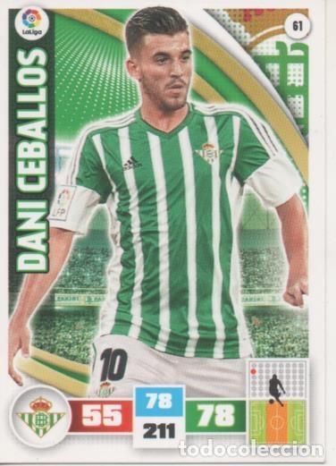 Collectionnisme sportif: Cromo E002560: Trade Card Game Adrenalyn. Liga 2015-16, Dani Ceballos. Real Betis Balonpie - LFP