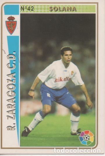 Collezionismo sportivo: Cromo E003496: Trading Card. Las Fichas de la Liga 94-95. n&ordm; 42 Solana, R. Zaragoza - LFP