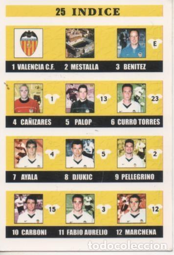 Sammelleidenschaft Sport: Cromo E003911: Trading Card. Las Fichas de la Liga 2003. n&ordm; 25 Indice - LFP