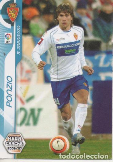 Coleccionismo deportivo: Cromo E004202: Trading Card. Mega Cracks 06-07. n&ordm; 345 Ponzio. Defensa. R.Zaragoza - LPF