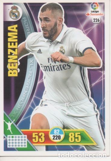 Coleccionismo deportivo: Cromo E002732: Trade Card Game Adrenalyn. Liga 2016-17, Benzema. Real Madrid - LFP