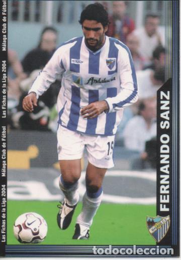 Sports collectibles: Cromo E004304: Trading Card. Las Fichas de la Liga 2004. n&ordm; 331 Fernando Sanz. Defensa. M&aacute;laga C.F.