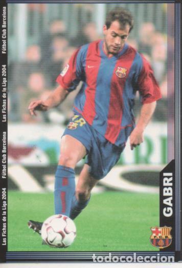 Collectionnisme sportif: Cromo E004265: Trading Card. Las Fichas de la Liga 2004. n&ordm; 145 Gabri. Medio F.C. Barcelona - LPF