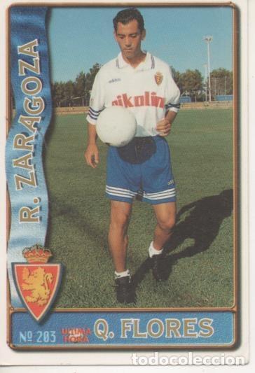 Collectionnisme sportif: Cromo E003610: Trading Card. Las Fichas de la Liga 96-97. n&ordm; 203 Q. Flores, R.Zaragoza - LFP