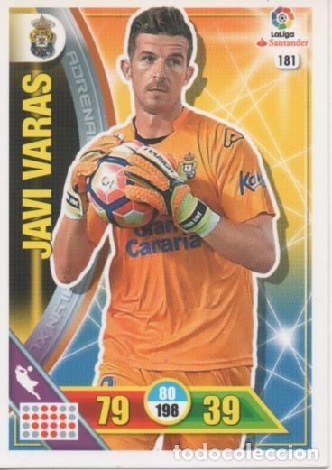 Coleccionismo deportivo: Cromo E002710: Trade Card Game Adrenalyn. Liga 2016-17, Javi Varas. U.D. Las Palmas - LFP