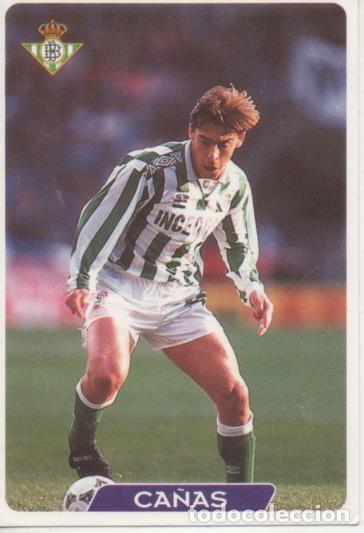 Coleccionismo deportivo: Cromo E003959: Trading Card. Las Fichas de la Liga 95-96, n&ordm; 46 Ca&ntilde;as. Centrocampista. R.Betis Balon