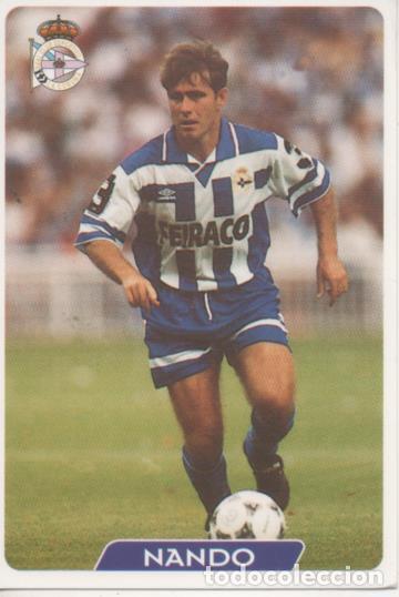 Collectionnisme sportif: Cromo E003939: Trading Card. Las Fichas de la Liga 95-96, n&ordm; 26 Nando. Defensa. R.C.D. La Coru&ntilde;a - L