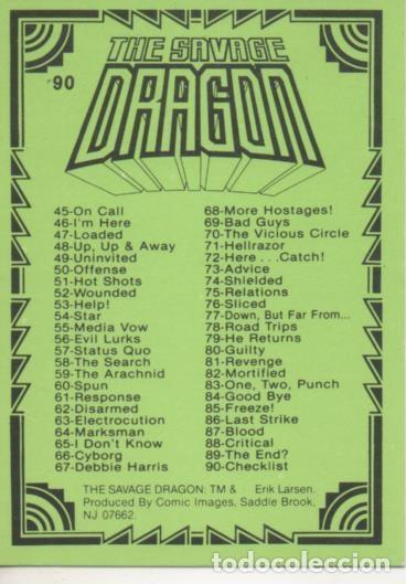Collectionnisme sportif: Cromo E003277: Trading Card. The Savage Dragon, n&ordm; 90 Play List - Erik Larsen