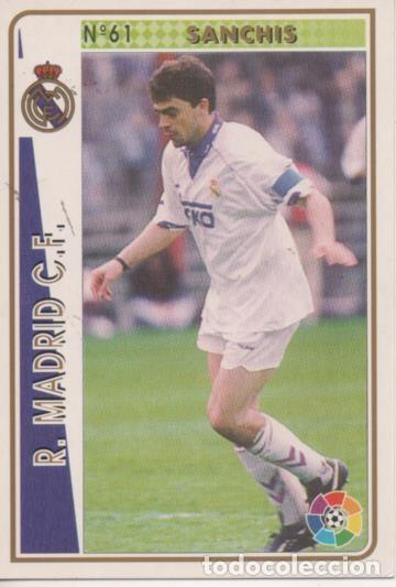 Collectionnisme sportif: Cromo E003502: Trading Card. Las Fichas de la Liga 94-95. n&ordm; 61 Sanchis, R. Madrid C.F. - LFP