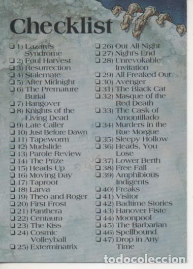 Collectionnisme sportif: Cromo E003145: Trading Card, Frankenstein Checklist - Varios