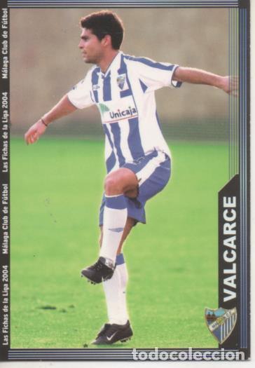 Collectionnisme sportif: Cromo E004307: Trading Card. Las Fichas de la Liga 2004. n&ordm; 340 Valcarce. Defensa. M&aacute;laga C.F. - LPF