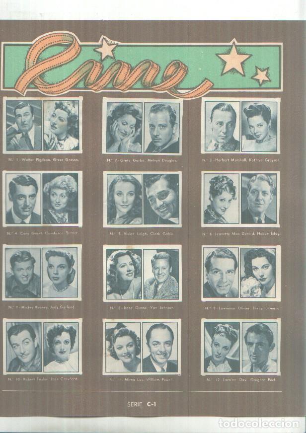 Collezionismo sportivo: Cromos: Gallina Blanca: Cine (figuras mundiales) + propaganda de la firma -