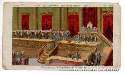 Collezionismo sportivo: V49438: Cromo Chocolate Amatller. La Guerra Europea 1917 Serie 15 n&ordm; 294 - NULL