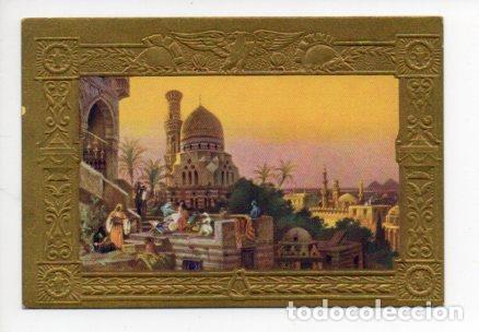 Coleccionismo deportivo: V49467: Cromo relieve Chocolates Evaristo Juncosa Hijo. Serie B n&ordm; 3. Puesta de sol en El Cairo - NU