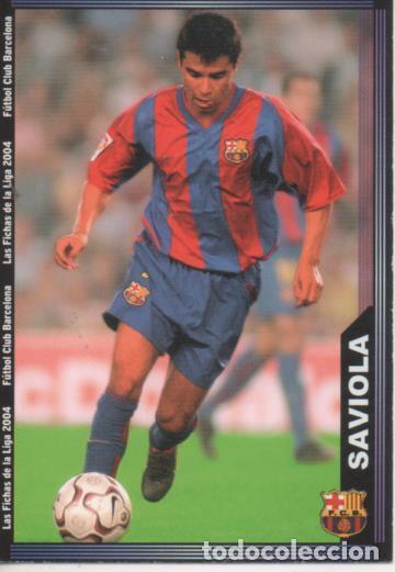 Coleccionismo deportivo: Cromo E004270: Trading Card. Las Fichas de la Liga 2004. n&ordm; 156 Saviola. Delantero. F.C. BARcelona -