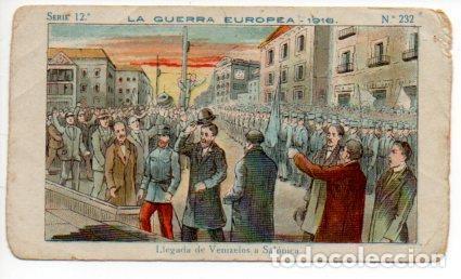 Coleccionismo deportivo: V49439: Cromo Chocolate Amatller. La Guerra Europea 1916 Serie 12 n&ordm; 232 - NULL