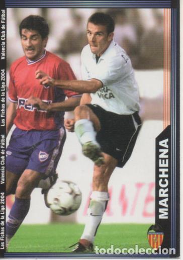 Coleccionismo deportivo: Cromo E004262: Trading Card. Las Fichas de la Liga 2004. n&ordm; 121 Marcheda. Defensa. Valencia C.F. - L