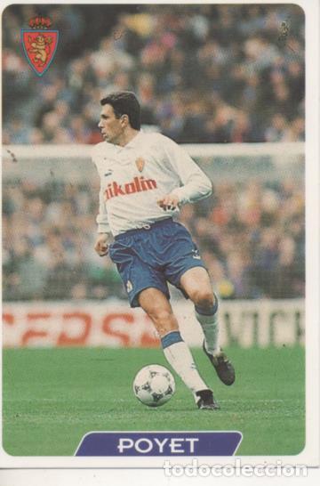 Collezionismo sportivo: Cromo E003983: Trading Card. Las Fichas de la Liga 95-96. n&ordm; 122 Poyet. Centrocampista. R. Zaragoza