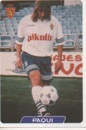 Collezionismo sportivo: Cromo E003976: Trading Card. Las Fichas de la Liga 95-96. n&ordm; 117 Paqui. Defensa. R.Zaragoza - LPF